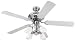 Westinghouse 7855620 Jewel Four-Light 52-Inch Five-Blade Ceiling Fan, White with Frosted Globes