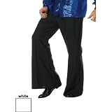 70's Dance Fever Mens White Bell Bottom Pants ONE SIZE