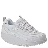 Skechers Women's Shape Ups-Metabolize Wide Fitness Work Out Sneaker,White/Silver,9.5 W US