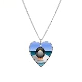 Necklace Heart Charm Cute Baby Penguin