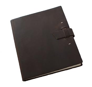 Genuine Leather Courier Journal with Buckle Closure