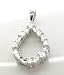 085 Carat Round Brilliant With Baguette Diamond Designer Pendant In 18ct Solid White Gold