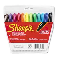 Childrens Toyshop  Office Products : Sanford(R) Sharpie(R) Permanent Fine-Point Markers, Assorted Colors, Pack of 12