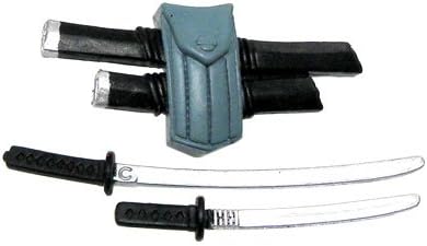 GI Joe 3 3/4 Inch LOOSE Action Figure Accessory Black & Blue Sword Backpack