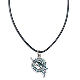 Florida Marlins Official Silver Logo Leather Necklace