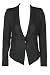 Escada Sport Womens Black Bajena Snap Front Texture Panel Blazer 36