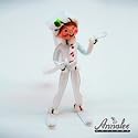 Annalee White Peppermint Twist Elf 14 Inches