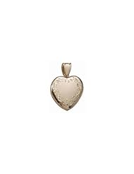 Solid 14k Premium Weight Yellow Gold Heart Picture Locket 3/4 inch x 3/4 inch