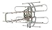 QFX ANT 106 HD/DTV/UHF/VHF/FM 360° Rotating Outdoor Antenna, Silver, one Size