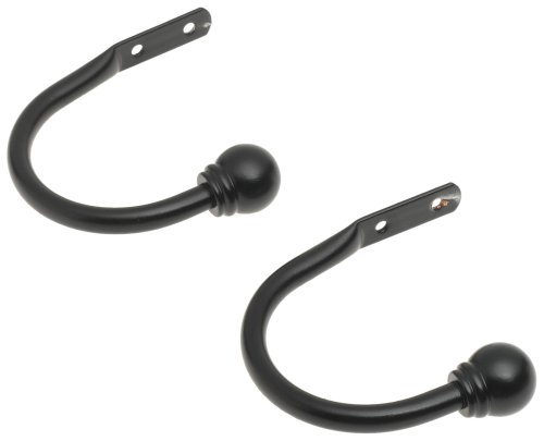 Umbra Ball Set of Two Holdbacks, Matte Black