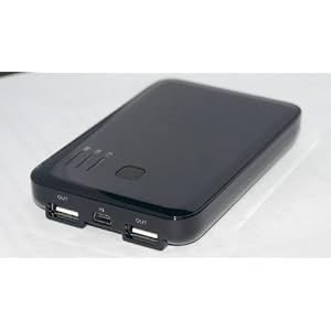 New Trent IMP50D iPad, iPhone 4, iTouch, iPod combo charger 5000mAh External Backup Battery Pack with Dual USB Black color