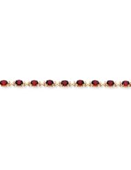 14K Gold 7x5 Gemstone Bracelet Mounting