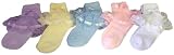 Girls Designer Stretchy Socks with Lace