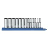 GearWrench 80308 13 Piece 1/4-Inch Drive 12 Point Deep Metric Socket Set (Tools & Home Improvement)