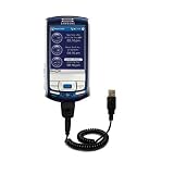 Coiled Power Hot Sync and Charge USB Data Cable w/ Tip Exchange for the Samsung IP-830w - Gomadic Brand