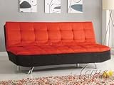 Acme 15342 Kai Microfiber Adjustable Sofa, Red/Black