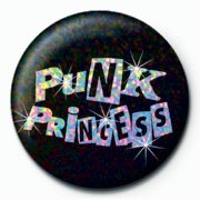 PUNK PRINCESS 3D GLITTER BADGE IDEAL FOR PARTIES ETC