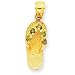 14k Gold May/CZ Birthstone Flip Flop Pendant