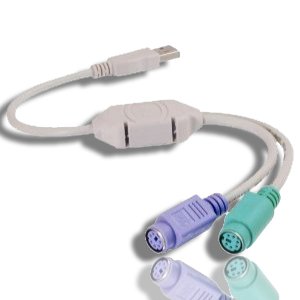 External hard drive:USB to Dual PS/2 Adaptor