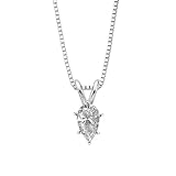 1.01 ct. J - SI3 Pear Cut Diamond Solitaire Pendant with Chain (White or Yellow Gold)