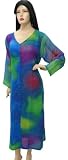 Long Sheer Plus Size Kaftan Caftan Cover Up with Waist Belt