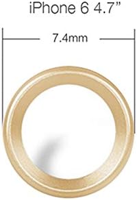 Gista Camera Lens Protective Ring Metal Circle Case Cover for Apple iPhone 6 6S Plus (Golden, Iphone 6/6s)
