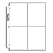 Ultra-Pro 4-Pocket Pages (Postcards) - 100 Pages per box (Quantity of 1)