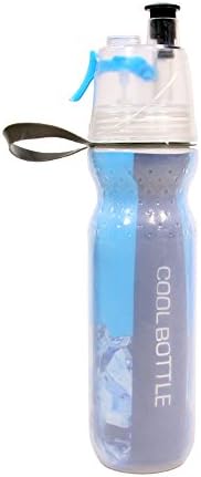 Cycling Sport Misting Spray Water Bottle - Outdoor Insulated Water Bottle (17oz) - Hiking Camping Travel sports water bottles (Light Blue)