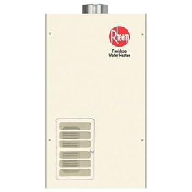 Rheem Indoor Natural Gas Tankless Water Heater For 2-3 Bathroom Homes RTG-74PVN