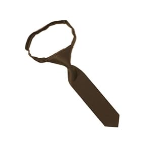 Solid Color 8 Inch Infant Pretied Tie - Brown