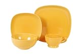 Gibson Escapade 16 pc Dinnerware Set, Yellow
