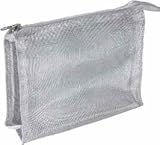 Kingsley Silver Mesh Travel/Cosmetic Bag Set (3 Piece)