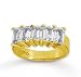 18k Yellow Gold 5 Stone 5Ct Diamond Anniversary Band