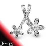 Jewelco London 18 Carat White Gold 33pts Diamond Pendant