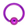 16 Gauge 5/16" Purple Anodized Titanium Ball Captive Ring