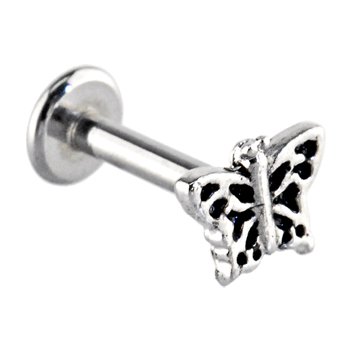 Surgical Steel 3 D BUTTERFLY Labret 5 16 Inches