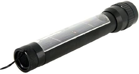 7 LED Solar Power Flashlight Camping Lamp Torch (Black)