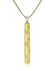 Yummi Glass 24K Gold-Painted or Silver-Painted Murano Glass Branch Pendant Necklace