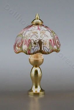 Childrens Toyshop  Toys : Miniature Kahlert Tiffany Design Dollhouse Table Lamp