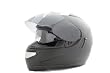 Faze Solid Matte Black Dual Visor Air Pump Motorcycle Helmet (Small)
