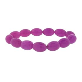 Melon Style Bracelet - Purple Jade