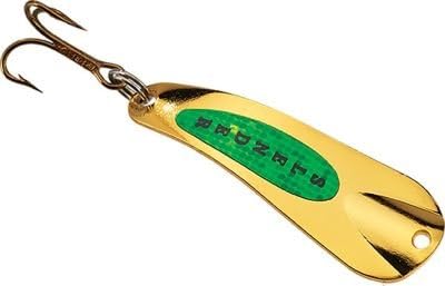 Custom Jigs SL18-P-202 Slender Spoon, 1/8-Ounce, Gold/Lime