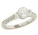 Engraved Pave Diamond Engagement Ring .16cttw (cz ctr) Engraved Pave Diamond Engagement Ring .16cttw (cz ctr)