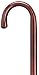 Walking Cane - Mahagony Round nose crook handle laminate hospital cane, 1" diameter hardwood shaft, 42" long w/rubber tip. Available in four colors.