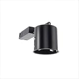 3 Miniature Black Non-IC Remodel Housing with Electronic Transformer by WAC Lighting