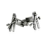 Snow Ski Cufflinks Made From Pewter Silver in the USA