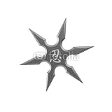 Wallmonkeys Peel and Stick Wall Decals - Ninja Star Shuriken - Removable Graphic