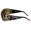 Ed Hardy Snake 2 Shield Sunglasses: Tortoise/Brown