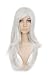 Gray Silver Wavy Medium Length Anime Cosplay Costume Wig