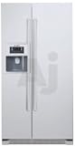 Bosch Evolution 500 Series B20CS51SNW 20.2 cu. ft. Counter-Depth Side-by-Side Refrigerator with 3 Slide-Out Spill Proof Glass Shelves, Multi-Flow Shower Cooling System, SUPERCOOL/SUPERFREEZE Functions, External Ice/Water Dispenser and Hidden Hinges: White